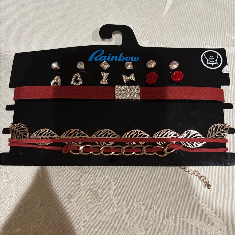 Rainbow Red and Gold Jewelry Collection